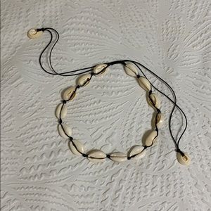 White cowrie shell necklace-ON HOLD